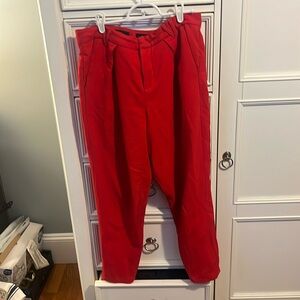 EUC Red Ankle Length Dress Pants